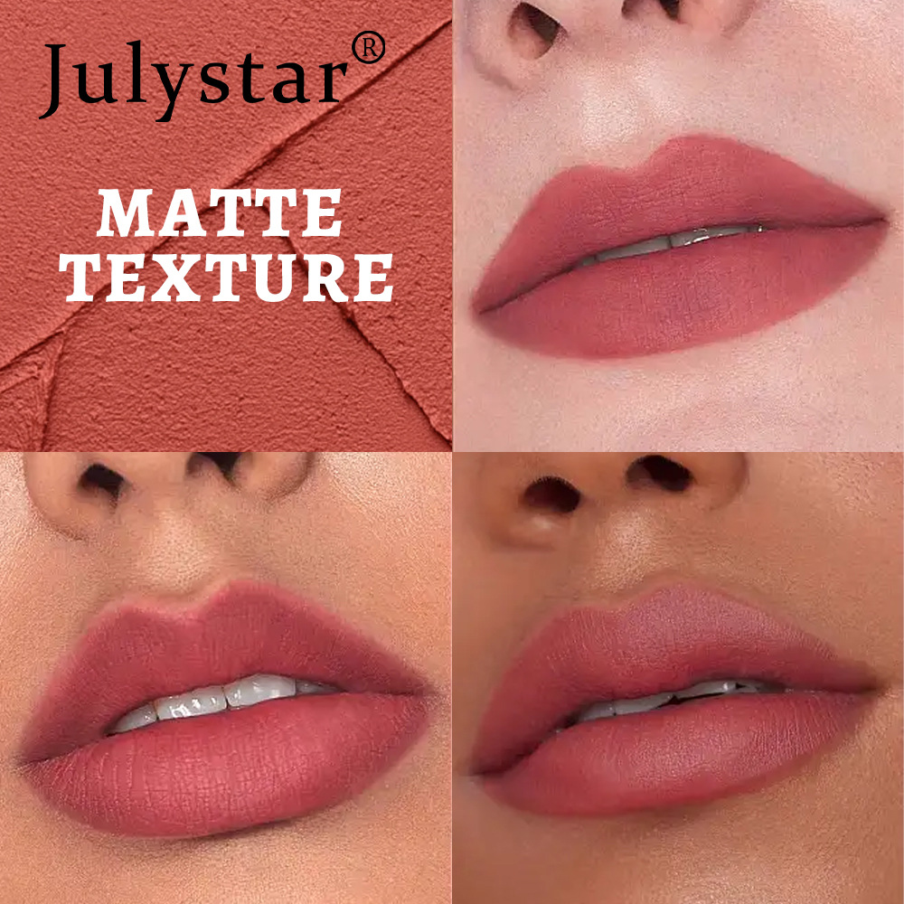European and American natural three-dimensional matte star lip gloss is moisturizing, long-lasting, does not fade and does not stick to cups. Wholesale of pearlescent lipstick details Picture