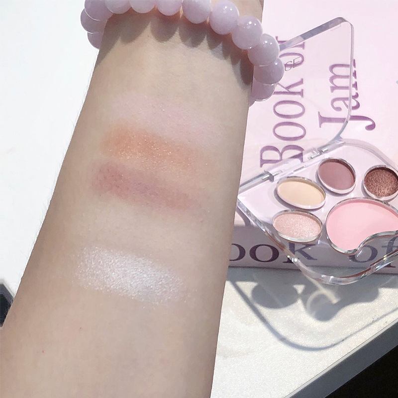 Cute cat five-paw eyeshadow eye makeup, affordable makeup, earth tones, daily makeup, pearlescent, beginner, gentle milk tea, student affordable Application Scenario