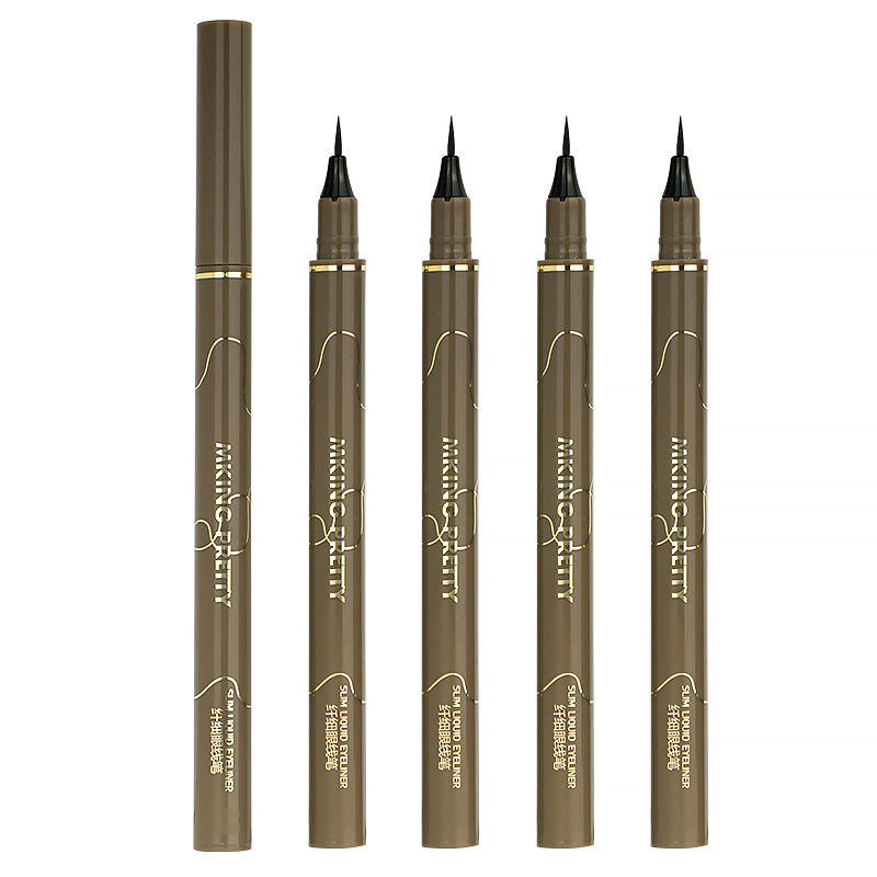 MK Eyeliner liquid pen cotton tip, quick-drying, long-lasting, waterproof, not easy to smudge, extremely fine and smooth, colorful eyeliner eye pen for students Item Picture