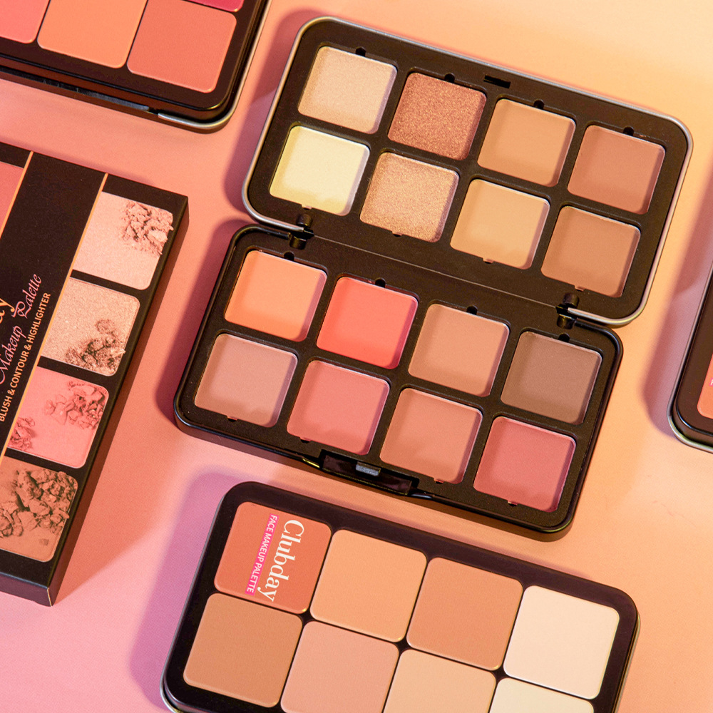Amazon Matte Blush, Highlighter Three-dimensional contouring all-in-one set, contouring and facial makeup cross-border wholesale Application Scenario
