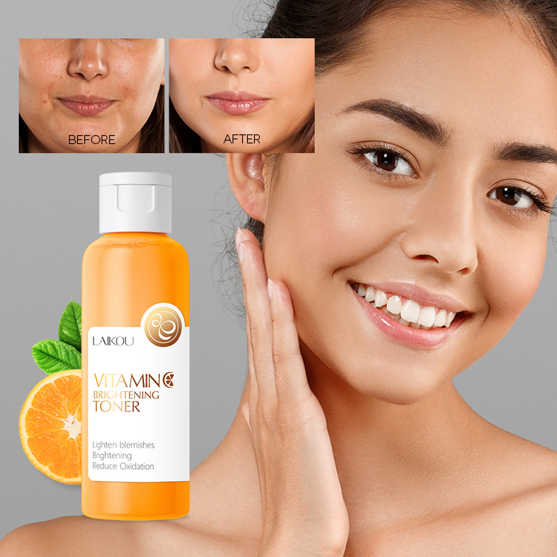 Cross-border LAIKOU Vitamin C Toner 100ml Hydrating and Moisturizing Toner Cosmetics Manufacturer Wholesale AliExpress Application Scenario