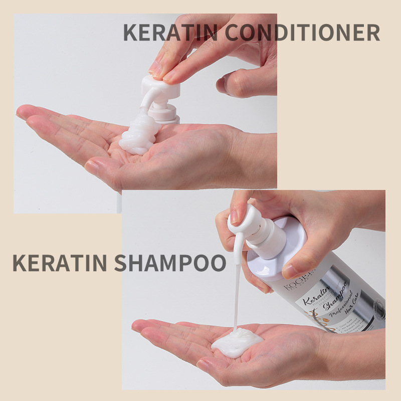 KOGEEYY Cross-border All-English Keratin Peptide Shampoo 550ml Hair Care and Softening Shampoo KS2139 Application Scenario