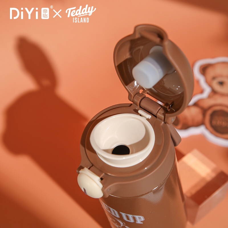 【2023 Autumn/Winter New Collection 】 New series Launched 🆕BW1041 Di Yi X Teddy Ailan Classic Jumping Series 400ml, inner and outer 304, direct drinking spout, with built-in handle! Specification image