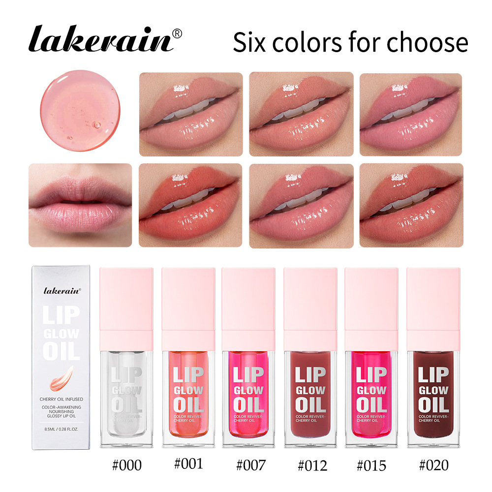 Lakerain square Tube Lip Oil Transparent and pouty lip gloss full figure