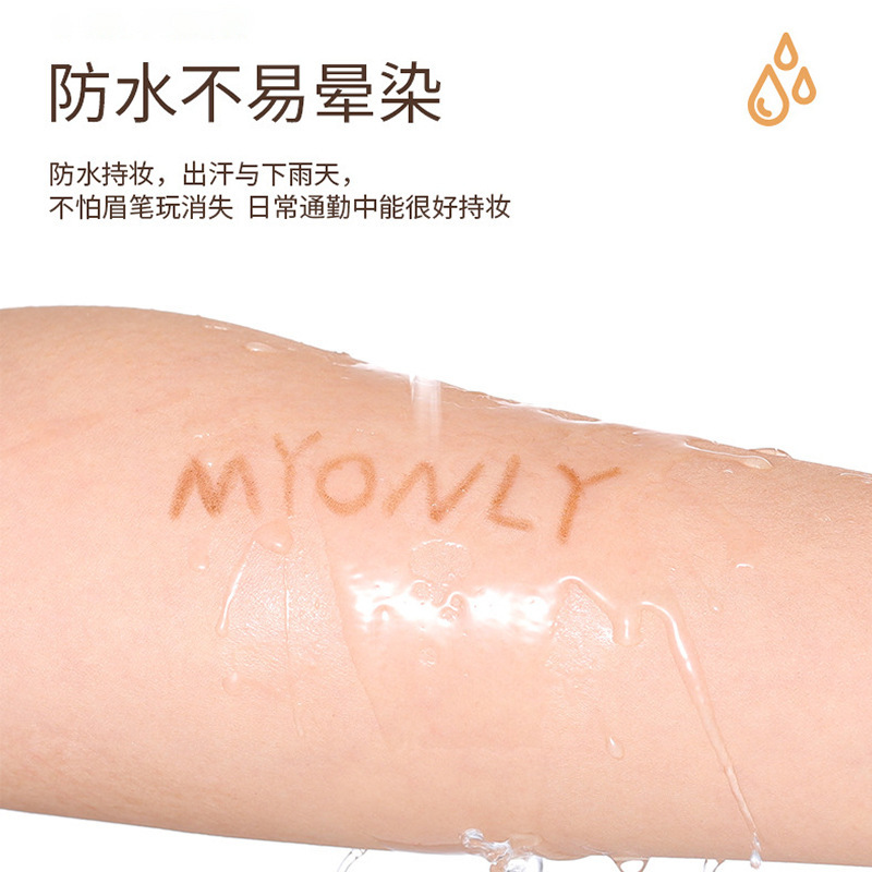 The three-dimensional multi-effect rotating eyebrow pencil is not prone to smudge and does not come off for a long time. It is a makeup pen with a double-ended triangle and a single-ended eyebrow pencil Specification drawing