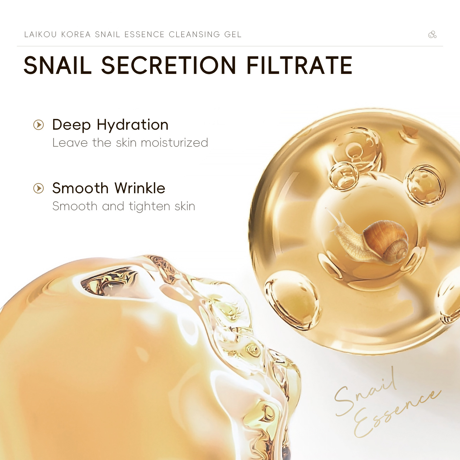 Cross-border new product supply: Laikou Snail Facial Cleansing Gel 50g Hydrating, Moisturizing, Cleansing Foam Facial Cleansing manufacturer in stock details Picture