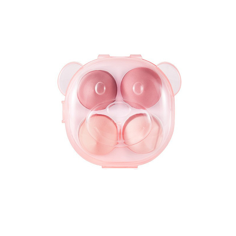 The new Bear storage box beauty egg is super soft and won't absorb powder. It's a dry and wet dual-purpose makeup egg and a special powder puff for foundation Item Picture