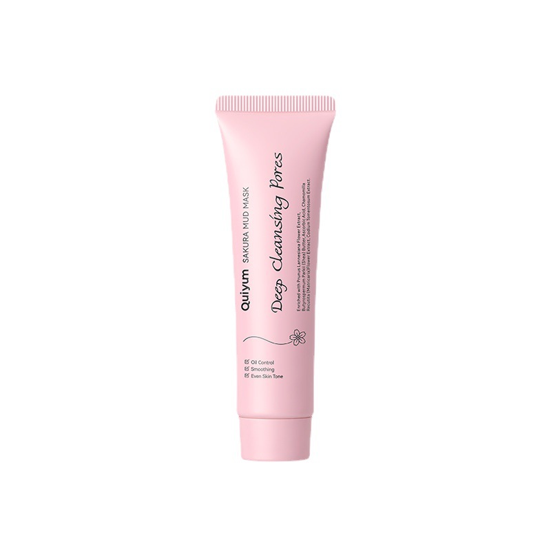 temu version QUIYUM Cherry Blossom Mask Mud (Tube) 30g Cleansing, Hydrating and Moisturizing Manufacturer wholesale FDA Item Picture
