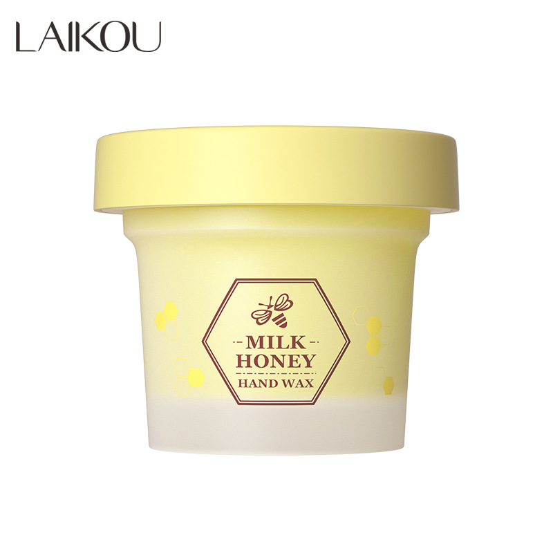 Cross-border English version LAIKOU Honey Milk Hand Wax 120g Hand Mask Moisturizing, hydrating and hydrating Autumn and winter manufacturer in stock Item Picture