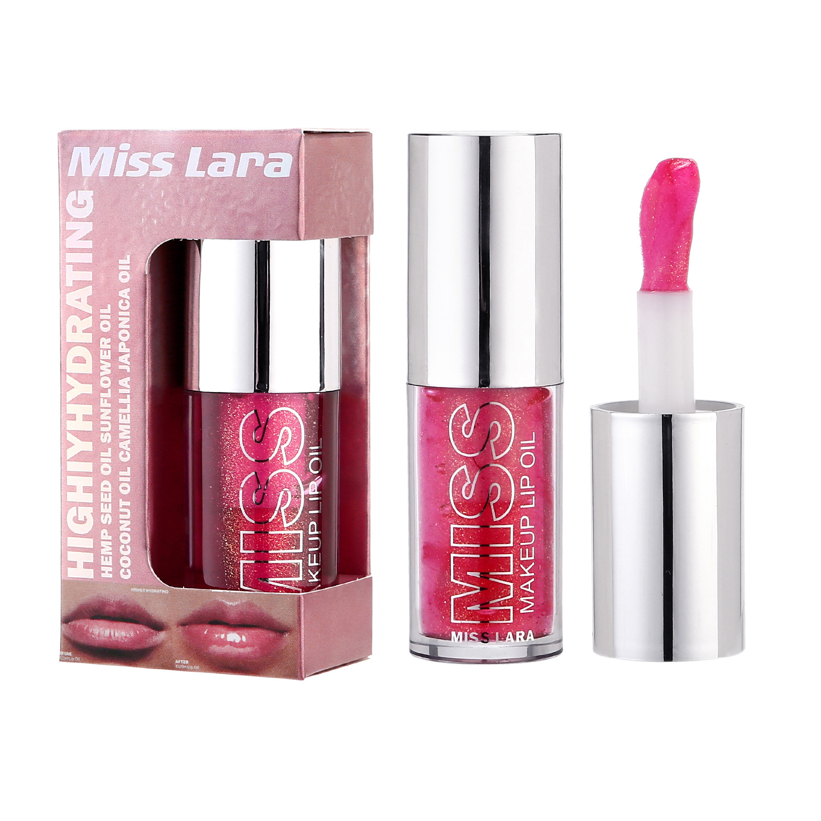 MISS LARA Six-color Lip Gloss Mirror Water Gold Sparkling Lip Oil Item Picture