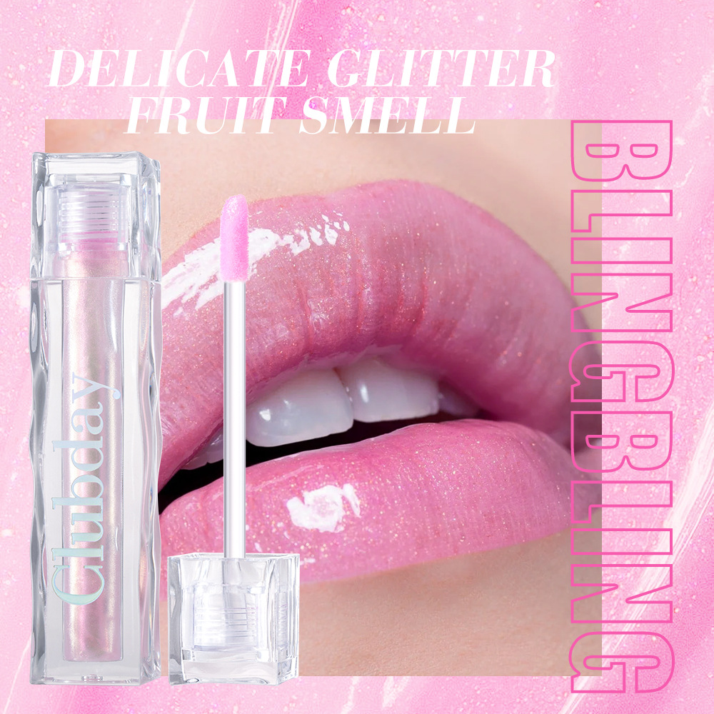 Clubday Square Tube Mirror Temperature Change Fruit Lip Gloss Transparent Pearl Chameleon Lip oil Lip Makeup wholesale Application Scenario