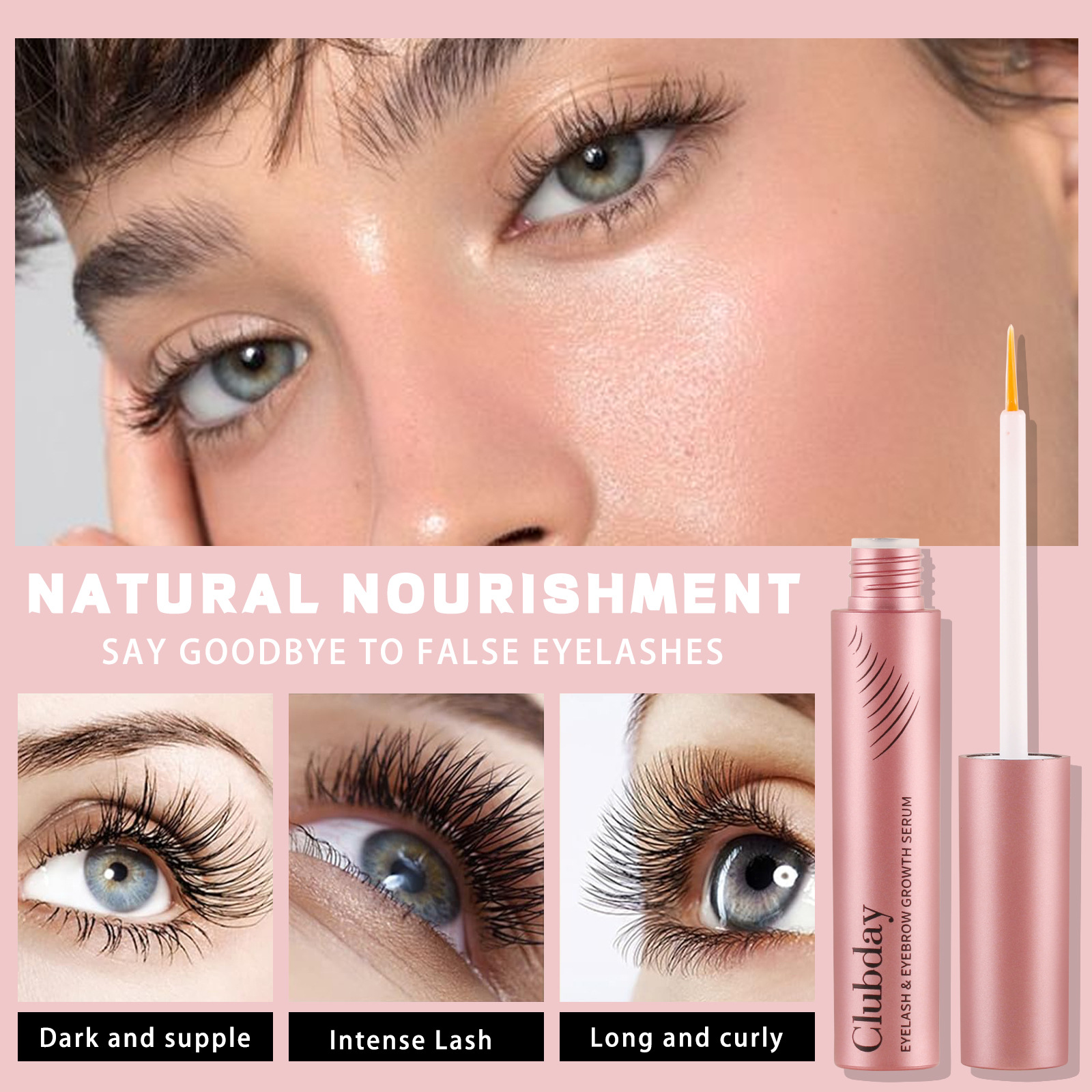 Clubday Transparent Eyelash Care Liquid 3.8ml for Natural Eyebrow Thickening and Eyelash Curling and Lengthening Wholesale details Picture
