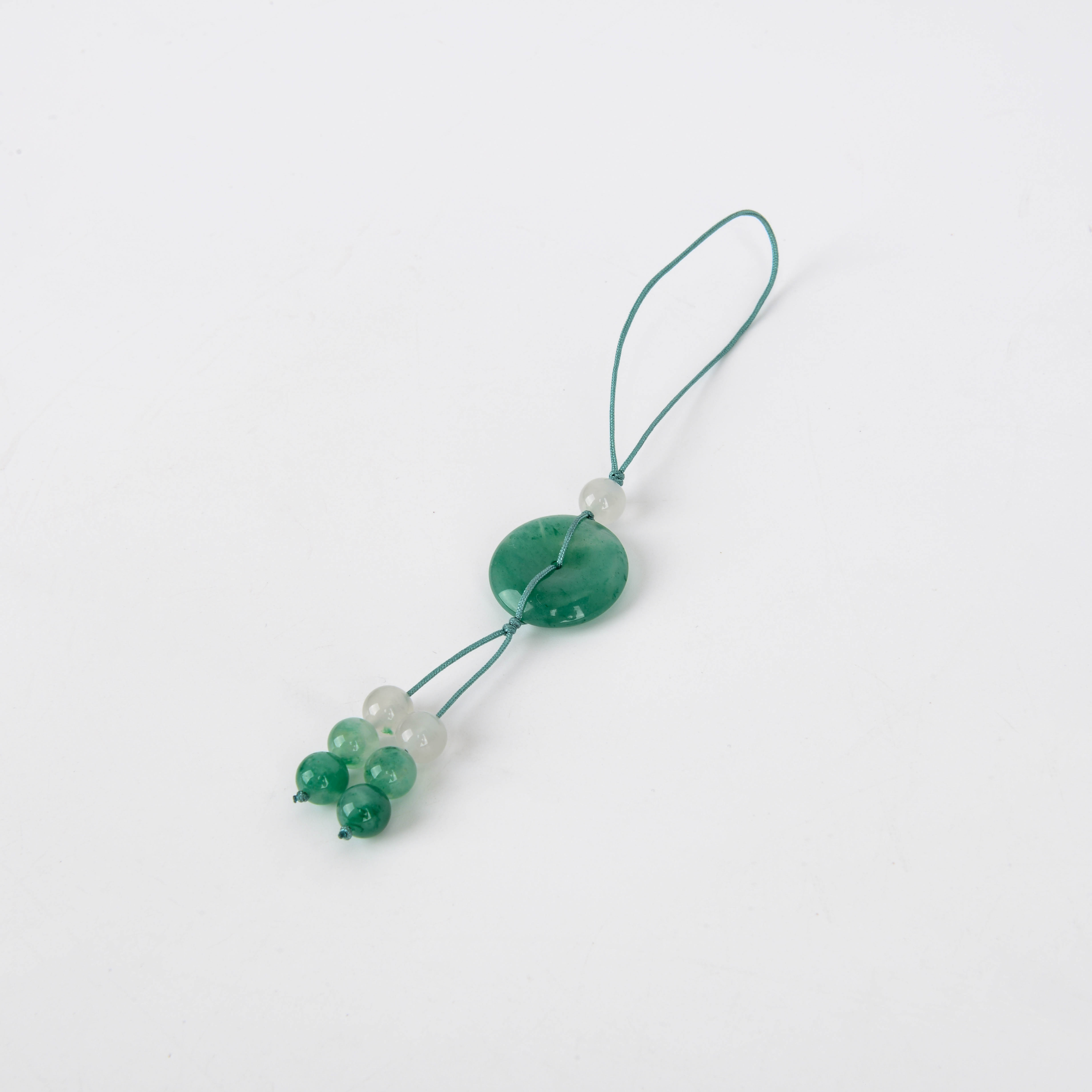 Optimized jade peace pendant mobile phone chain decoration with a niche and high-end feel, mobile phone lanyard, jade pendant, key pendant for women details Picture
