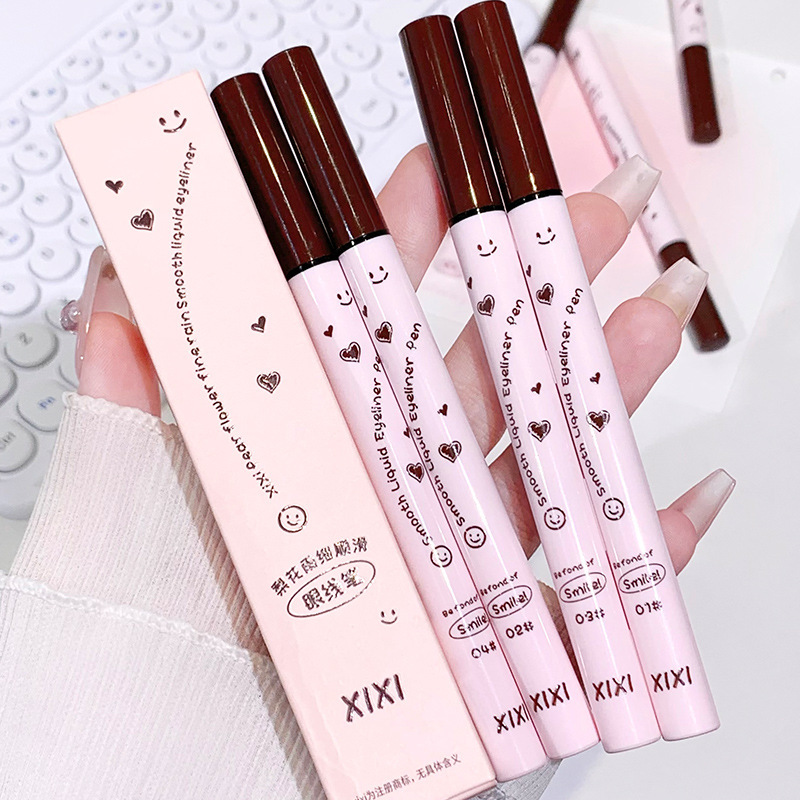 xixi Pear Blossom Rain Fine and Smooth Eyeliner Pen, waterproof, sweat-proof, non-smudging, genuine, extremely fine and long-lasting, suitable for beginners full figure