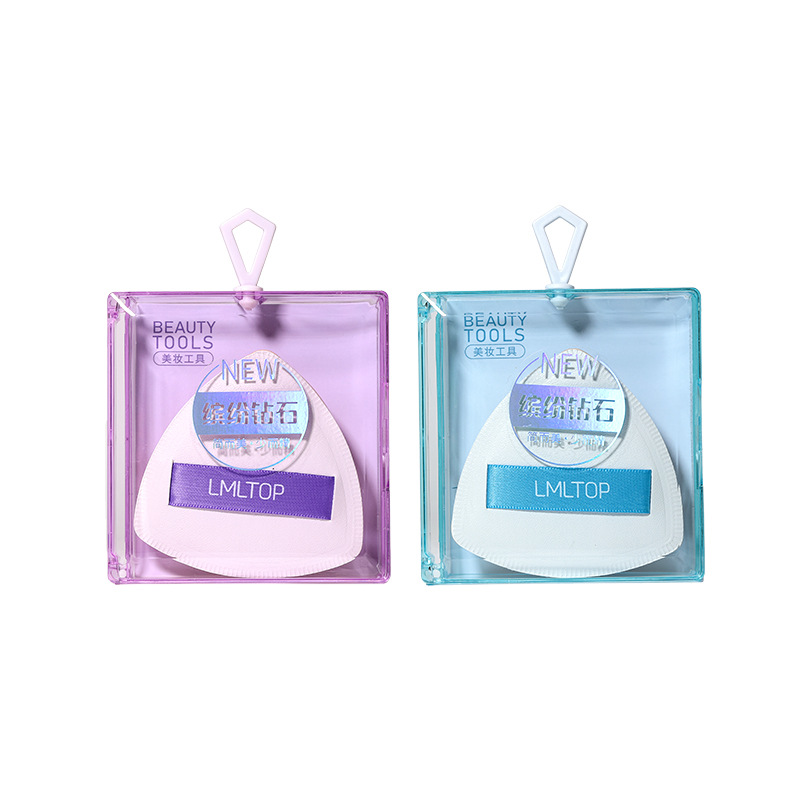 LMLTOP Triangular cotton Candy Powder Puff Dry and Wet Dual-purpose Foundation Liquid Cushion Skin-friendly Makeup Powder Puff SY235 Item Picture