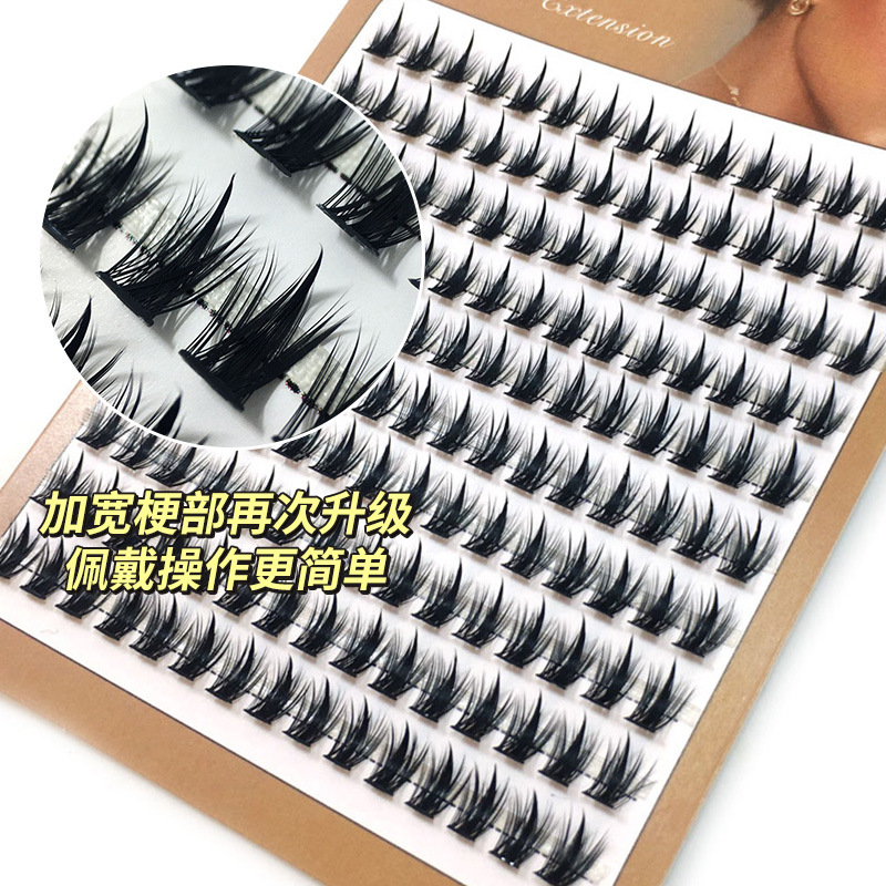 LODO's ten-row tower-pointed wheat ear eyes Barbie comic style thick, realistic and natural wide-stem false eyelashes Application Scenario