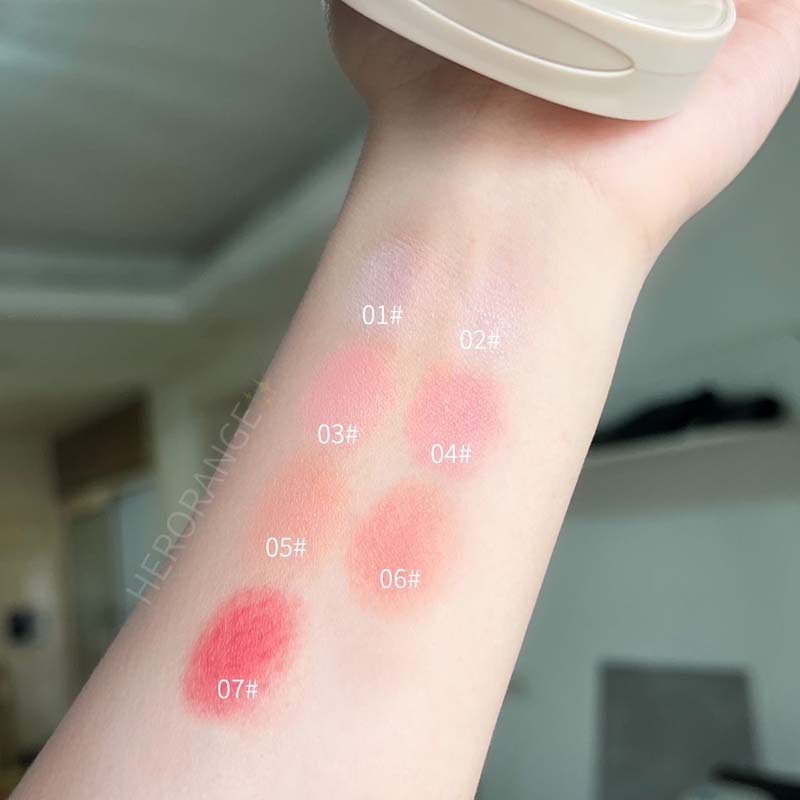 HERORANGE~ Monochrome blush matte, delicate and natural, nude swelling, high-gloss contouring all-in-one set, pure and natural makeup Application Scenario