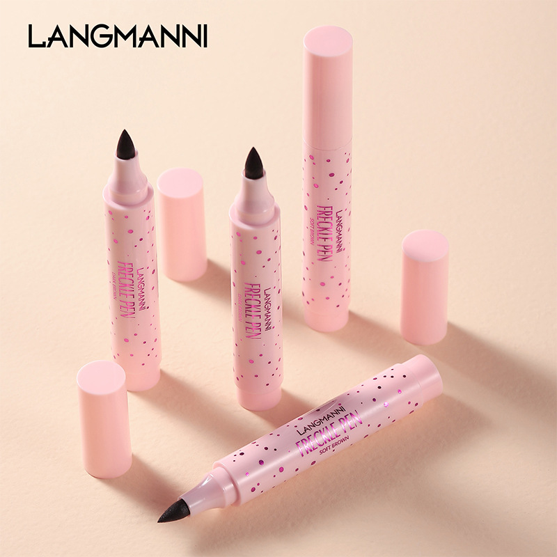 Langmanni natural simulation freckle pen color display, water-resistant and not easy to smudge Freckle spot pen cross-border color Specification drawing
