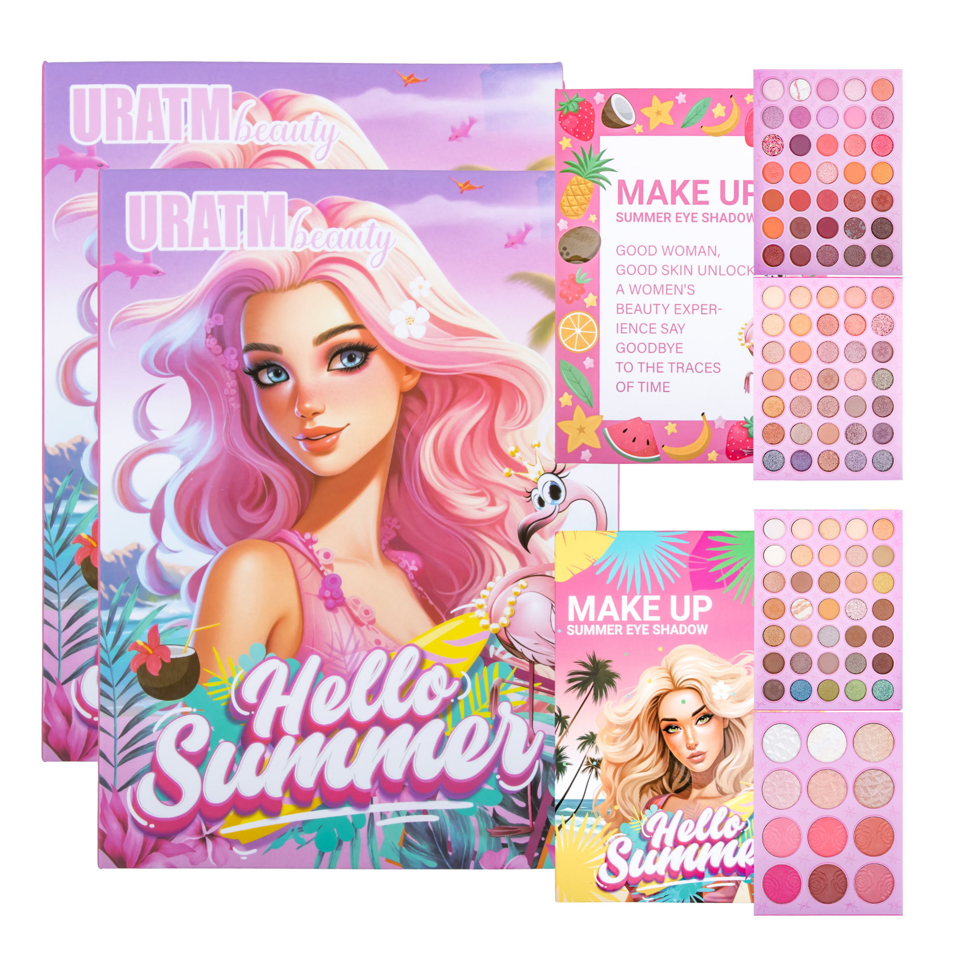 Cross-border 117-color folding eyeshadow palette, four-layer matte, pearlescent blush contour, high-gloss one-piece makeup palette full figure