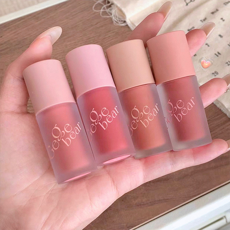 Gege bear Velvet Mist Multi-purpose Lip Cream, one-piece lip mud, lip glaze Lipstick, low-saturation nude lipstick, making the skin look fair and smooth details Picture