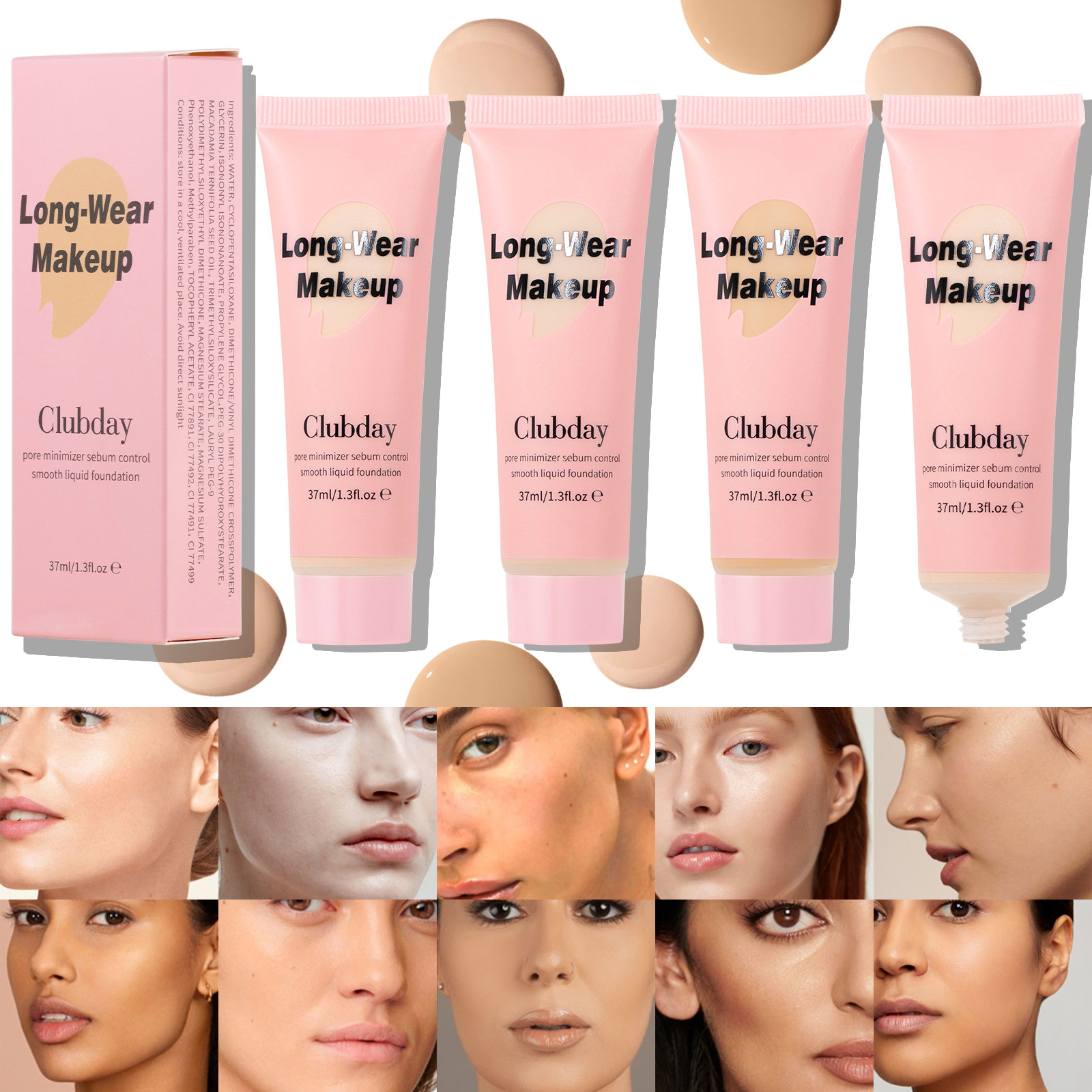 Clubday Natural Matte Foundation is a foundation that doesn't smudge easily full figure