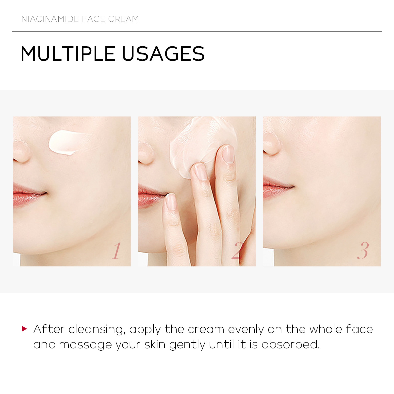 Cross-border LAIKOU PRO Niacinamide Cream 30g Hydrating, Moisturizing and nourishing skin manufacturer in stock Application Scenario