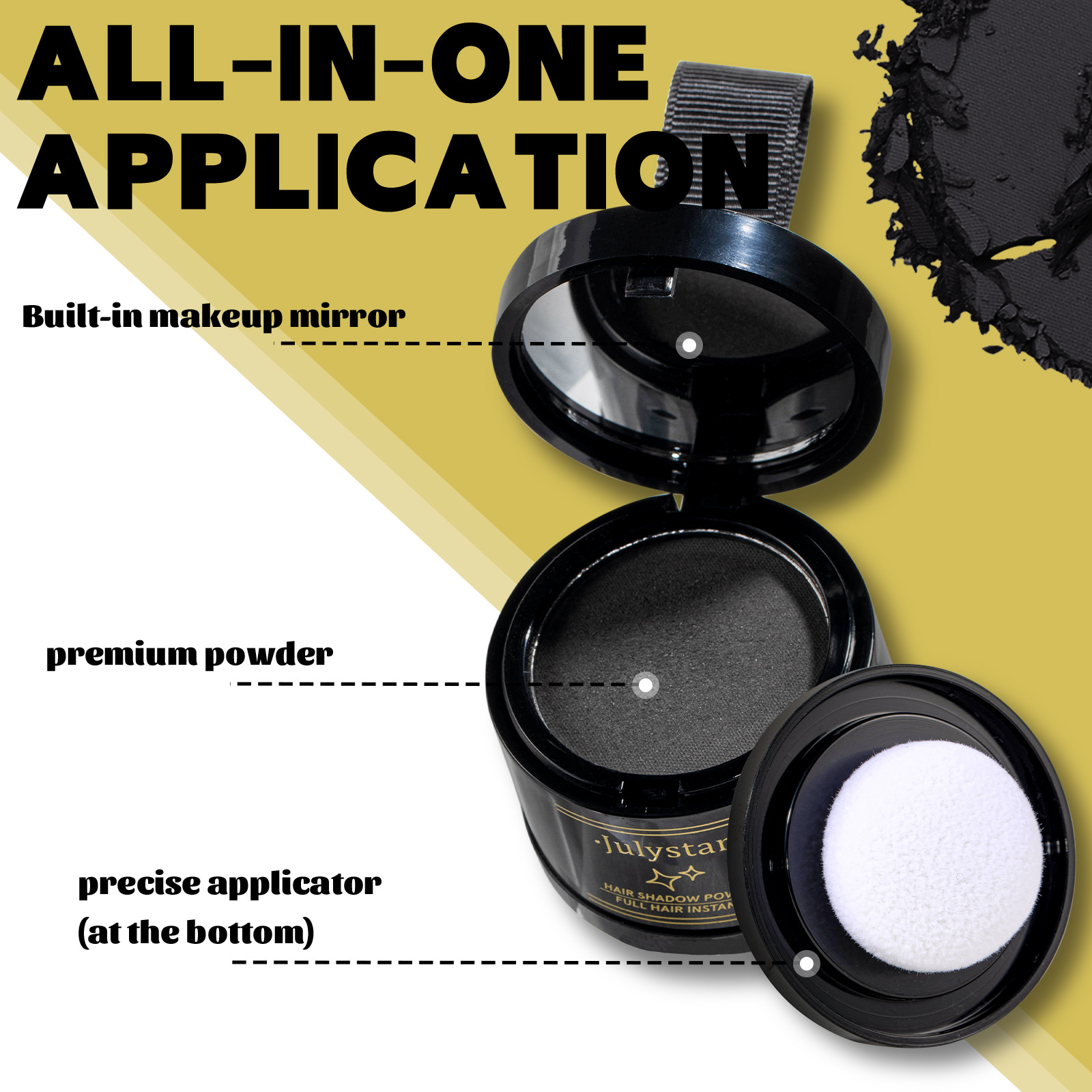 Julystar Nose Shadow Filling Powder, Hairline, Forehead Hair Replacement, Profile Contouring Hairline Powder details Picture