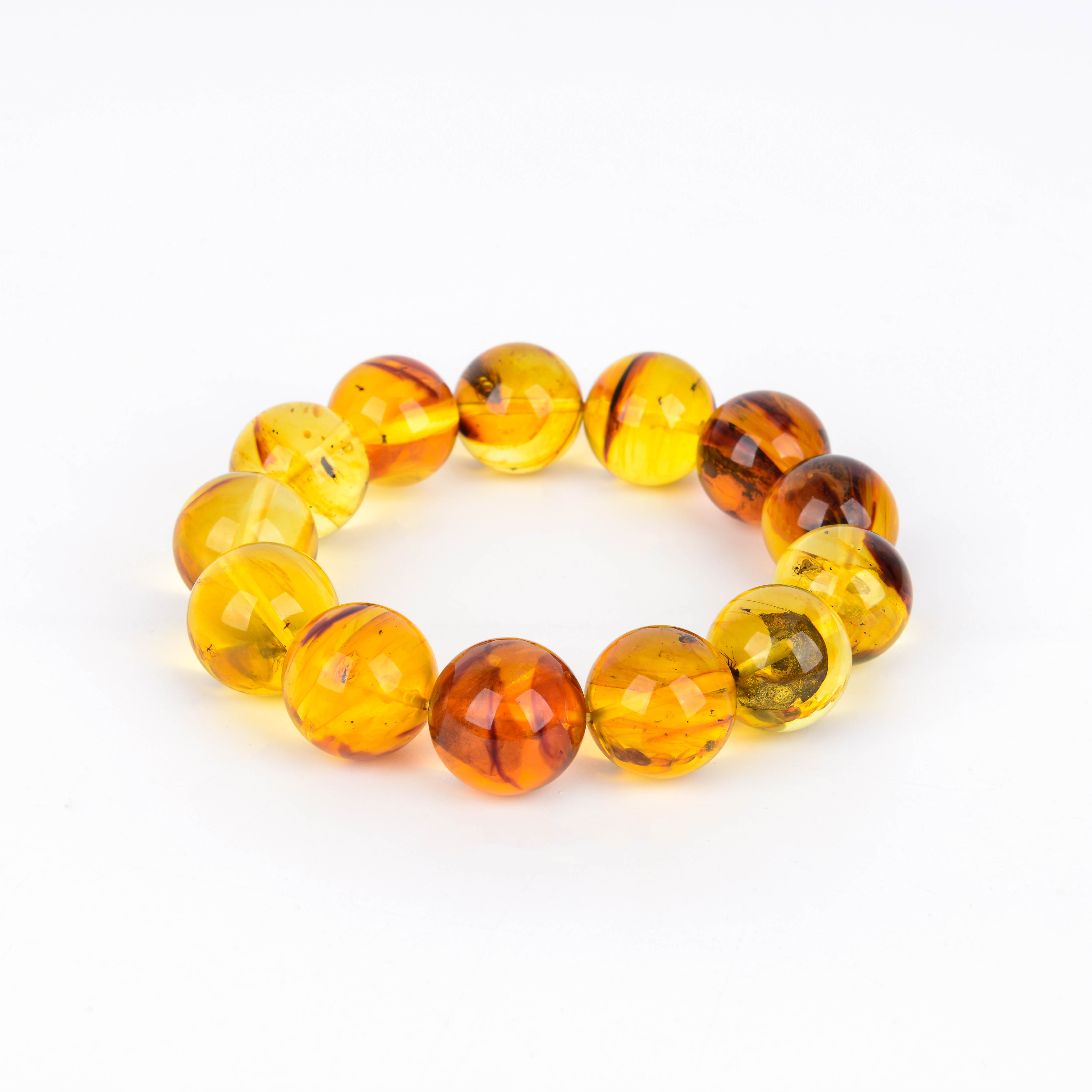 新疆和田玉手串9*10MM男女款老型桶珠本命佛青海老料玉手 链时尚产品图