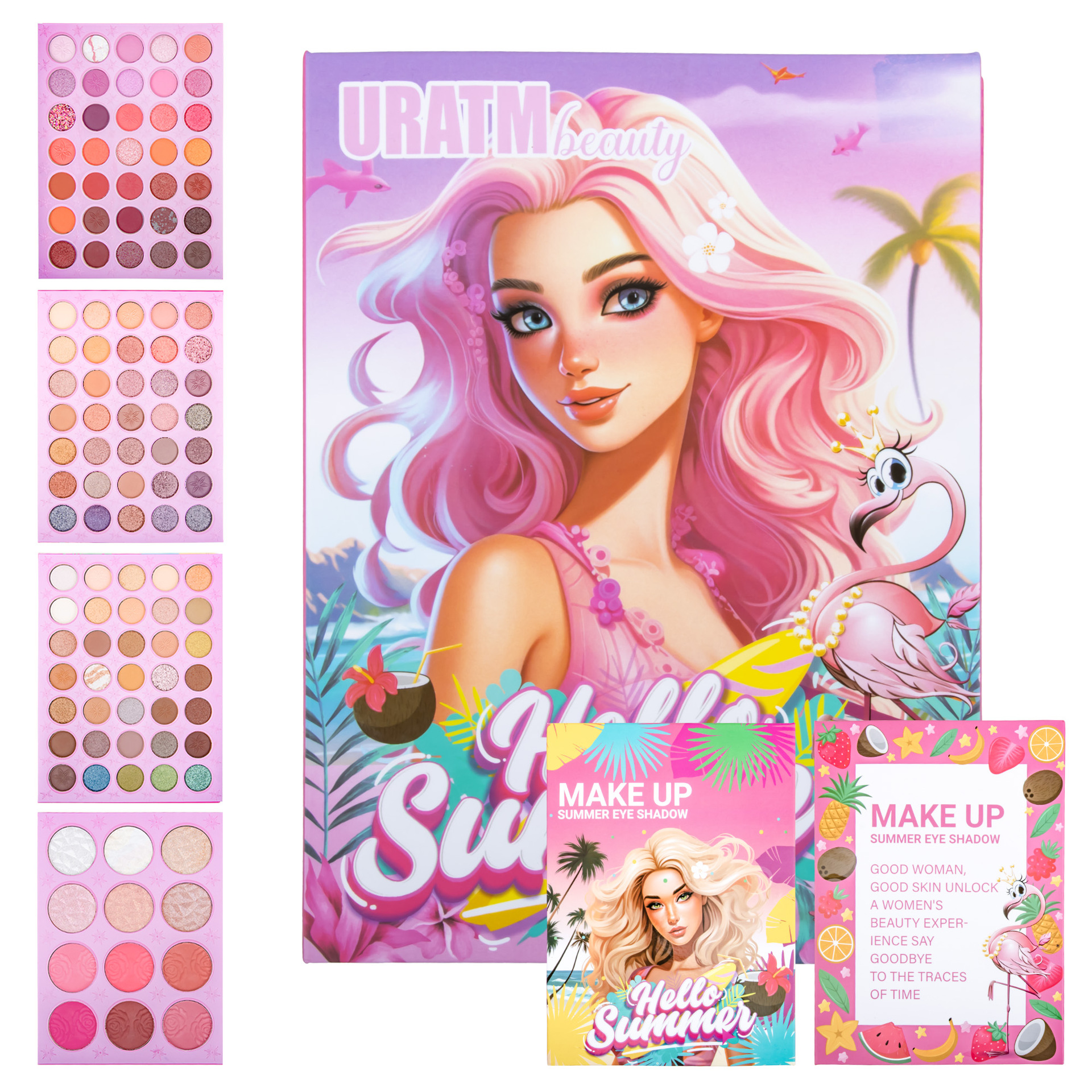 Cross-border 117-color folding eyeshadow palette, four-layer matte, pearlescent blush contour, high-gloss one-piece makeup palette Item Picture