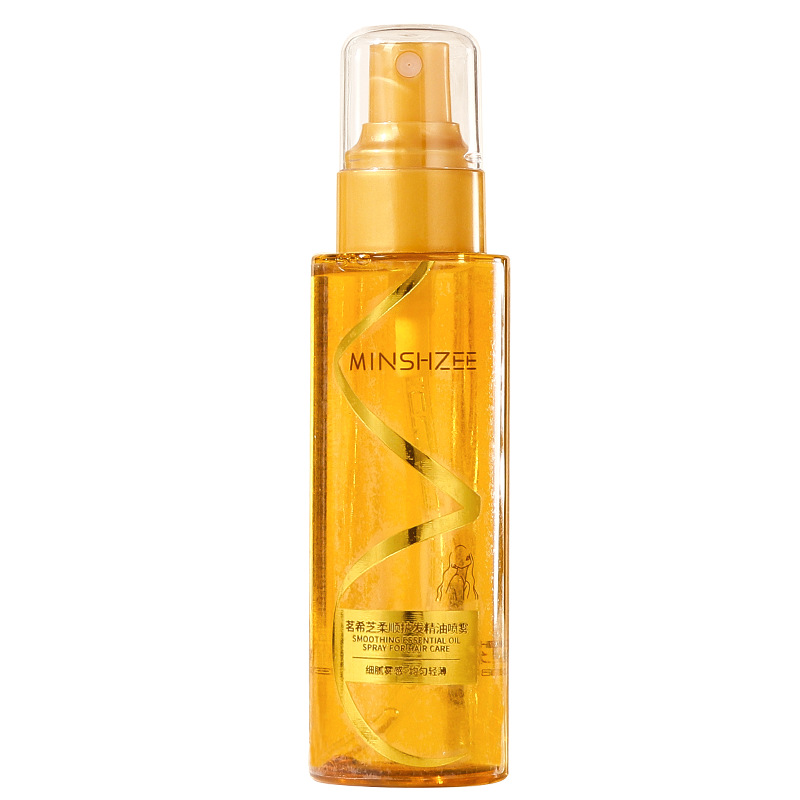 Mingxi Zhi Softening Hair Care Essential Oil Spray prevents frizz, damage from perming and dyeing, and leaves a long-lasting fragrance. Cross-border hair care essential oil Item Picture