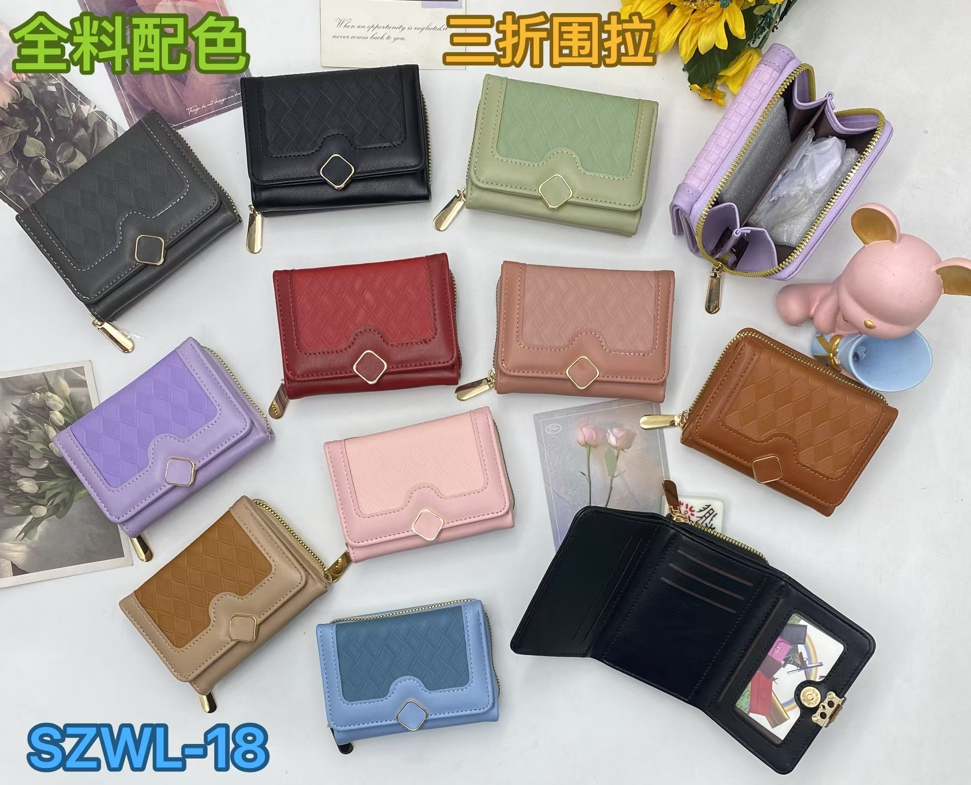 أزياء أزياء تصميم متعدد السعرات الحرارية باستخدام أسلوب بسيط في محفظة السحاب Item Picture