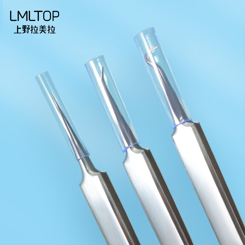 LMLTOP stainless steel acne needle, blackhead removal tweezers, pimple squeezing needle, cell clip, false eyelash selection Specification drawing