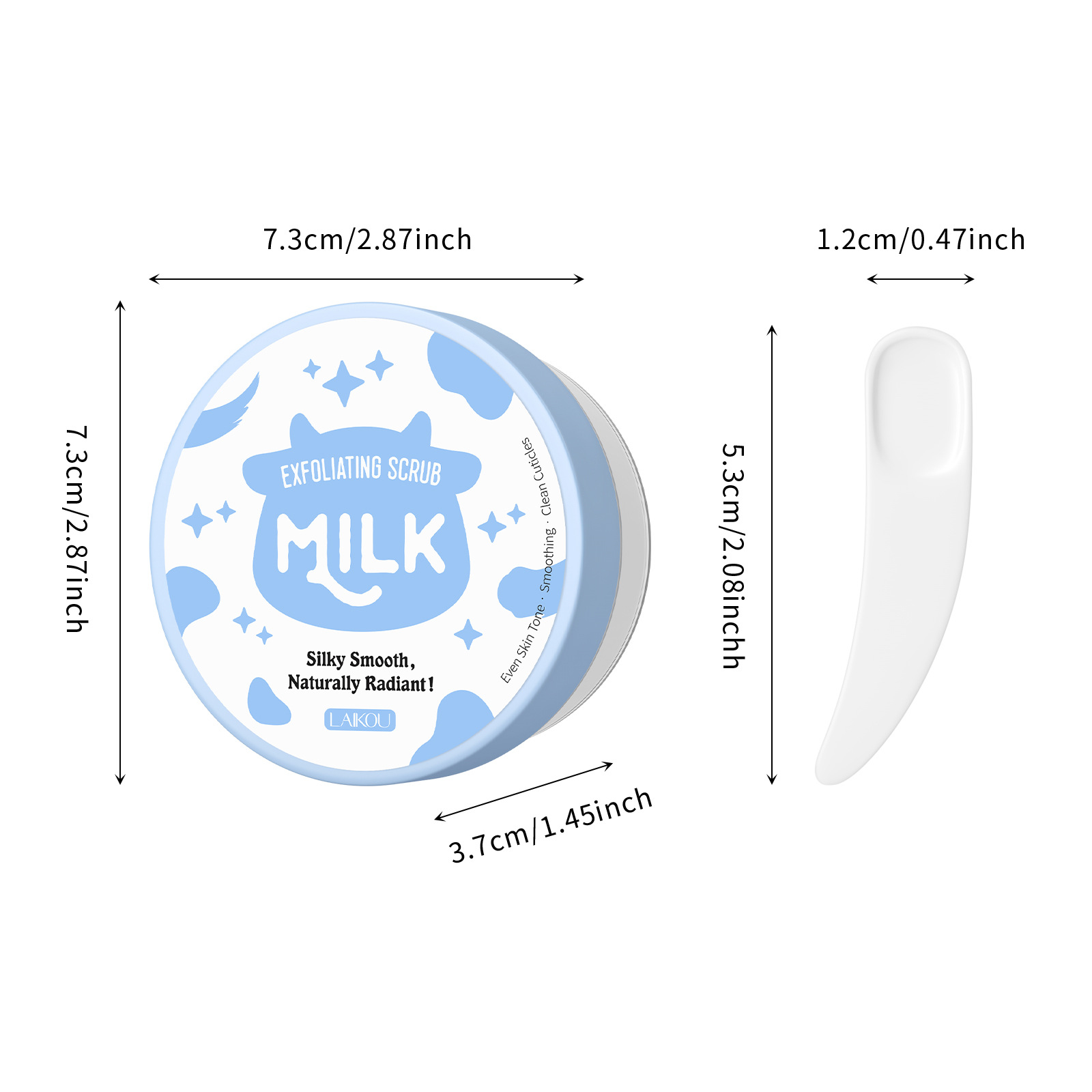 Manufacturer's in-stock cross-border LAIKOU milk Scrub 90g brightening skin tone, hydrating and moisturizing Item Picture