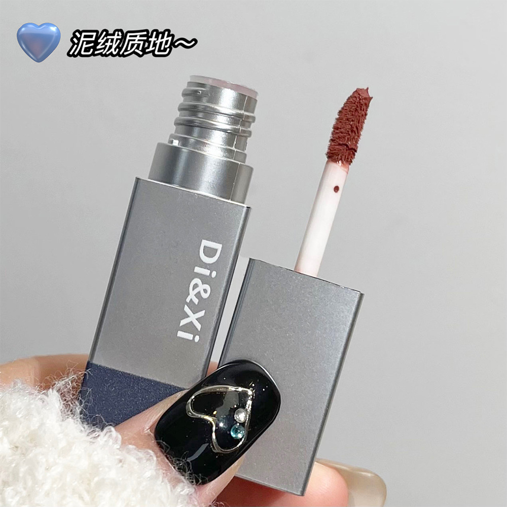 DI&XI Thick Fog Velvet Lip Gloss matte Whitening Square Tube Red Lift color Versatile and affordable cross-border wholesale makeup details Picture
