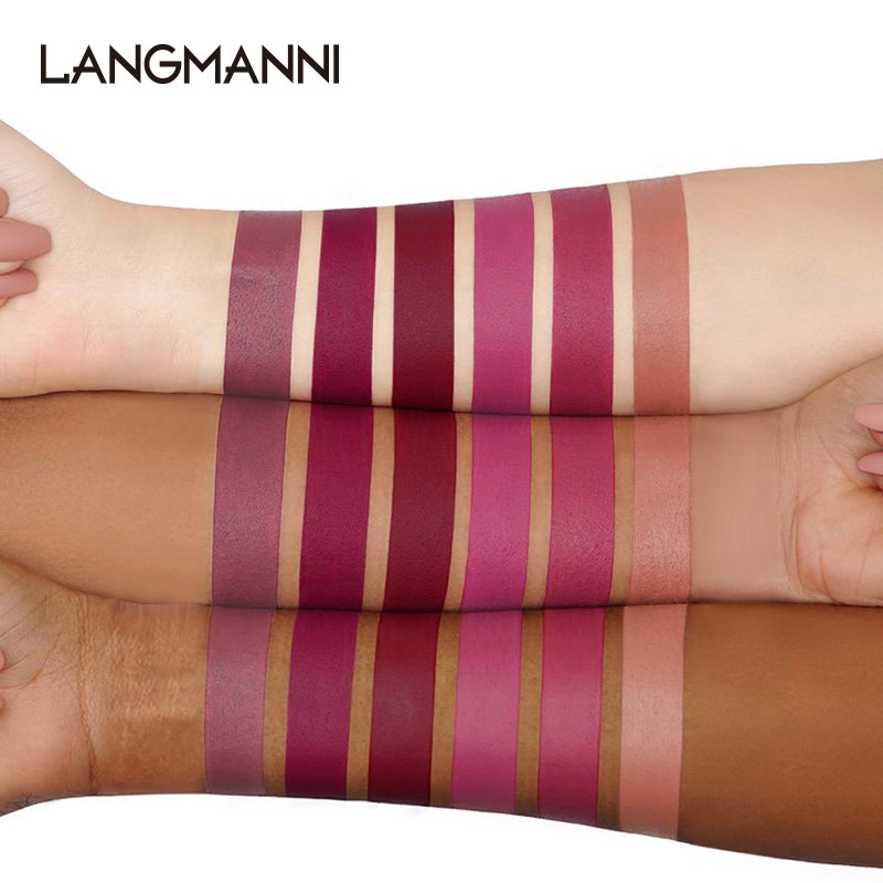 Langmanni's new Starry Sky bullet-shaped lipstick pen, single black tube matte textured lipstick, cross-border makeup details Picture