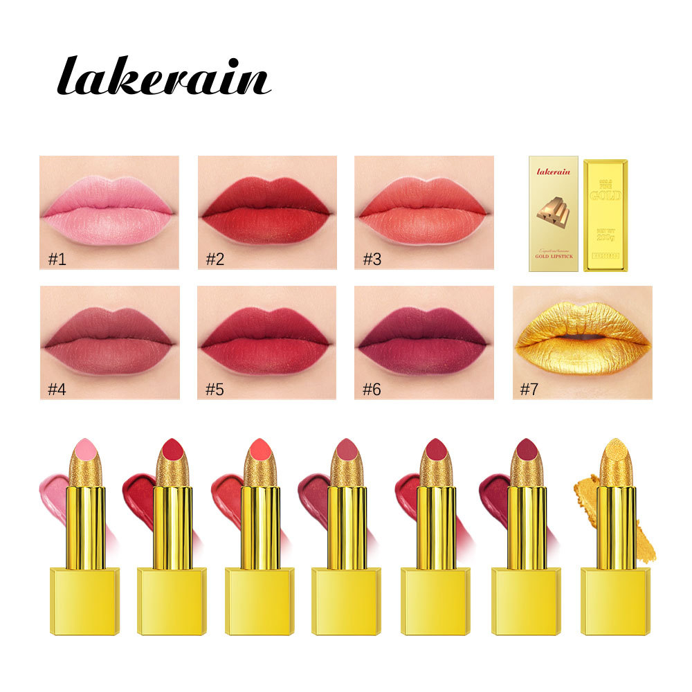 lakerain Golden Lipstick Velvet matte cream lipstick details Picture