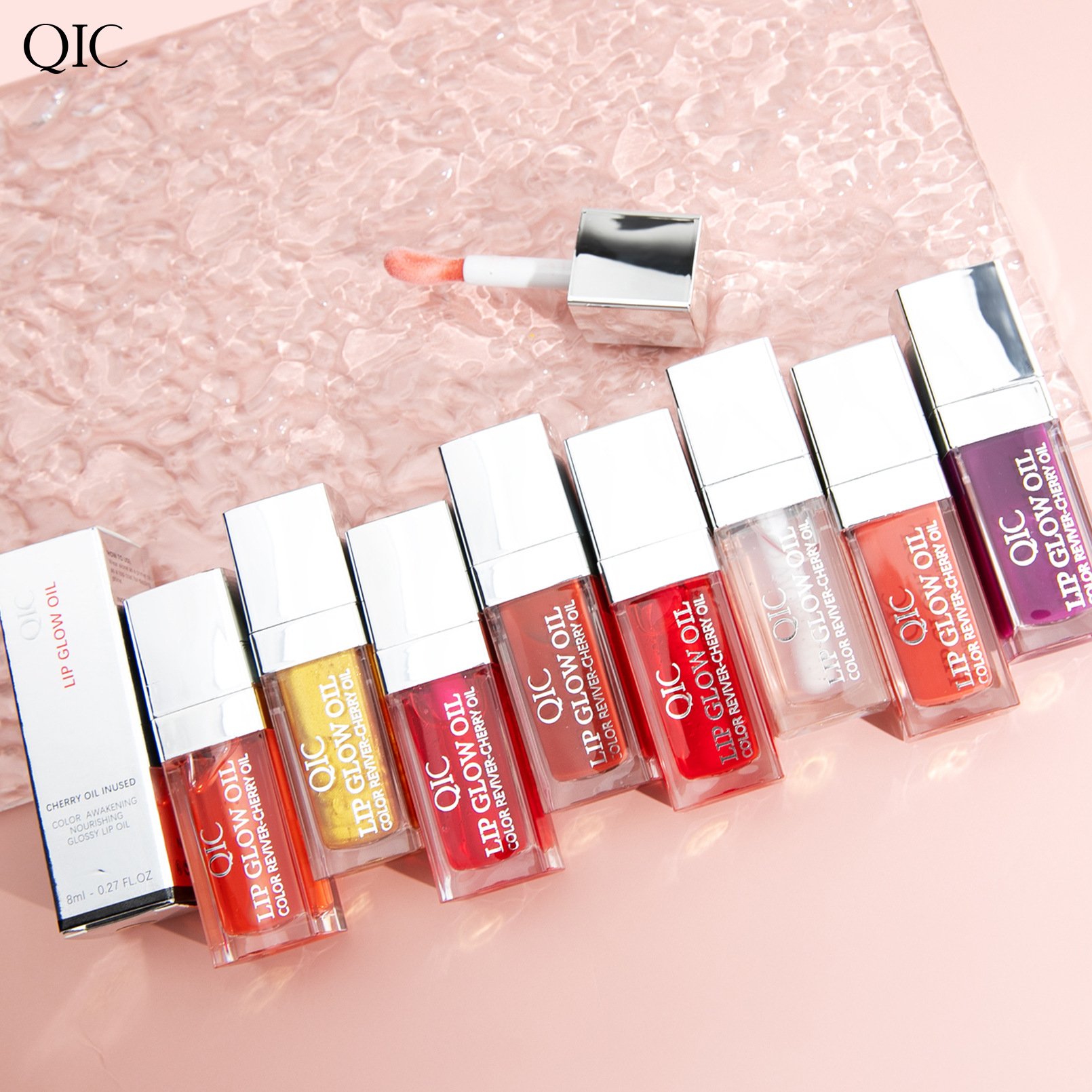 QIC Cross-border Makeup New Hydrating Care Dudu lip oil Hydrating Glass Lip Gloss Lip Oil Lip Oil Application Scenario