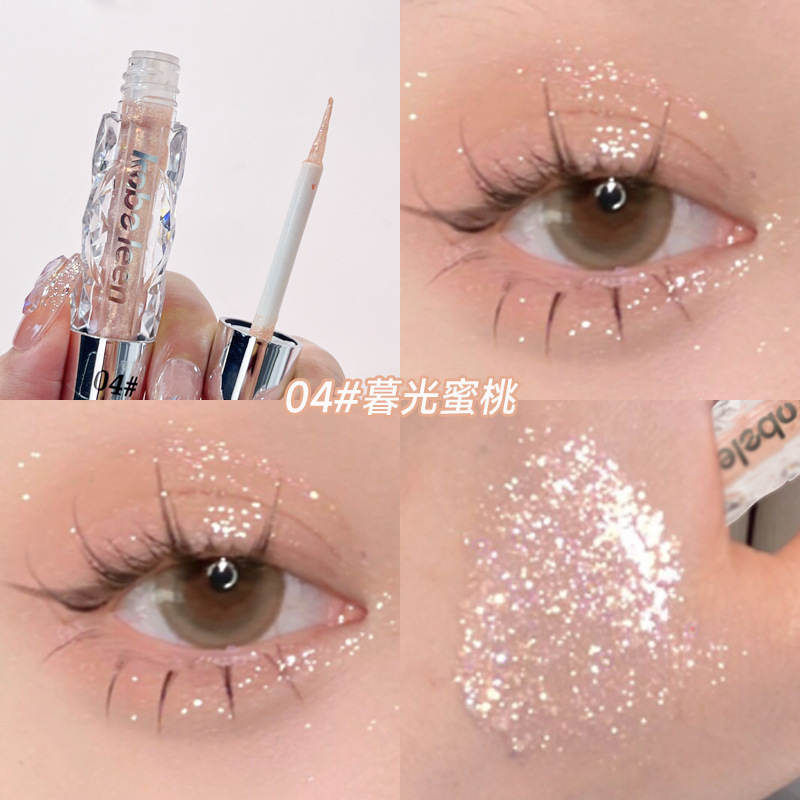 kobeleen Liquid Eyeshadow with Sparkling and dazzling Colors, fine sparkling glitter sequins, and single-color eyeshadow liquid for eye-lifting Specification drawing