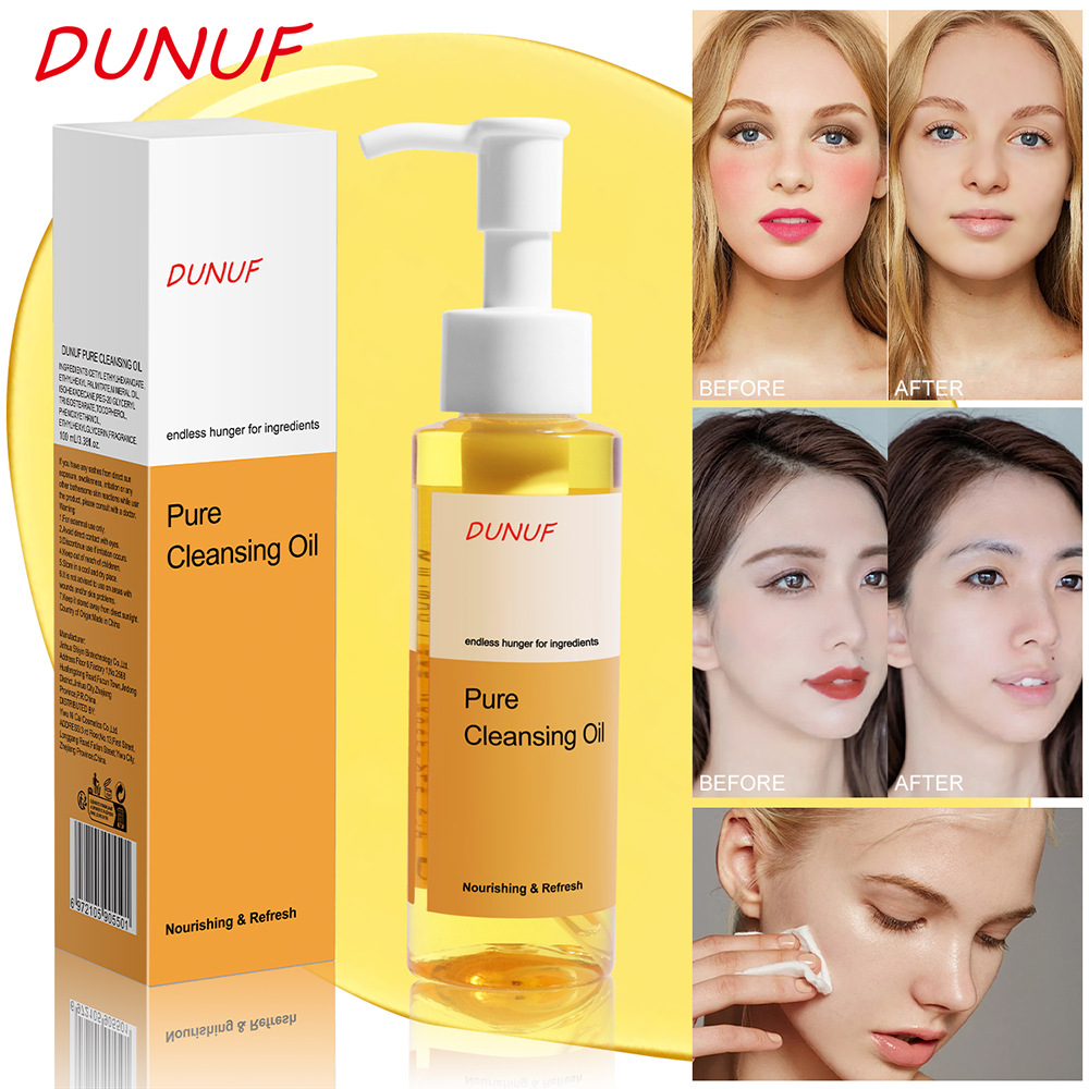 DUNUF 100ML White Makeup Remover Oil Professional Lip Makeup Remover Oil Universal for Face and Eye Use Check Responsibility Statement details Picture