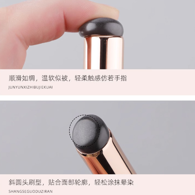 Exclusive Markina makeup brush for braised Pork, portable round head silicone lip brush, portable concealer and smudge brush, Lipstick brush Specification drawing