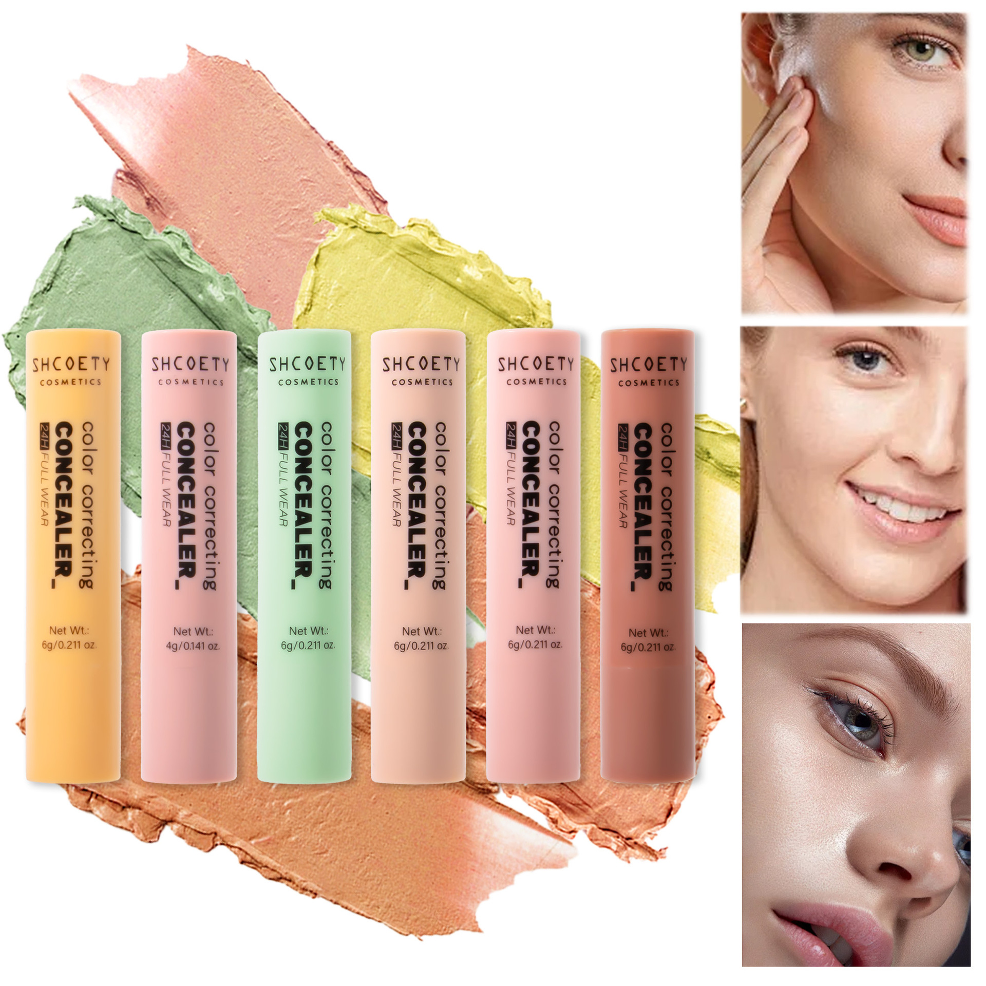 SHCOETY Cross-border Facial and Body Contouring Shadow Concealer Natural Three-dimensional Matte Waterproof Concealer Stick Makeup Item Picture