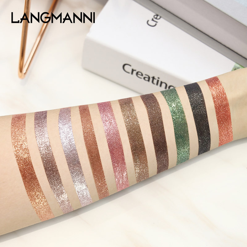 Langmanni Ten Diamond Sparkling Liquid Eyeshadow Set, Psychedelic Pearlescent Eyeshadow Gift Box details Picture