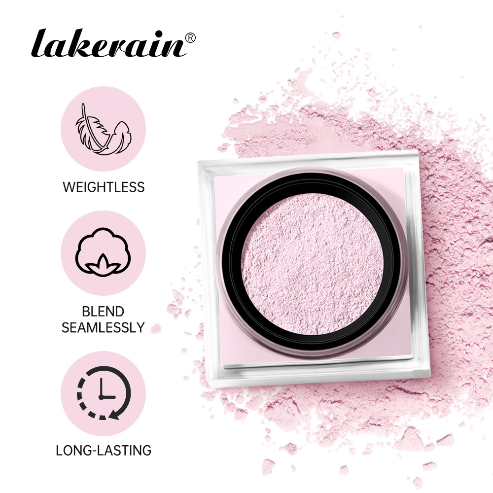 lakerain Square Box Setting Loose Powder Clear and matte Honey Powder Specification drawing