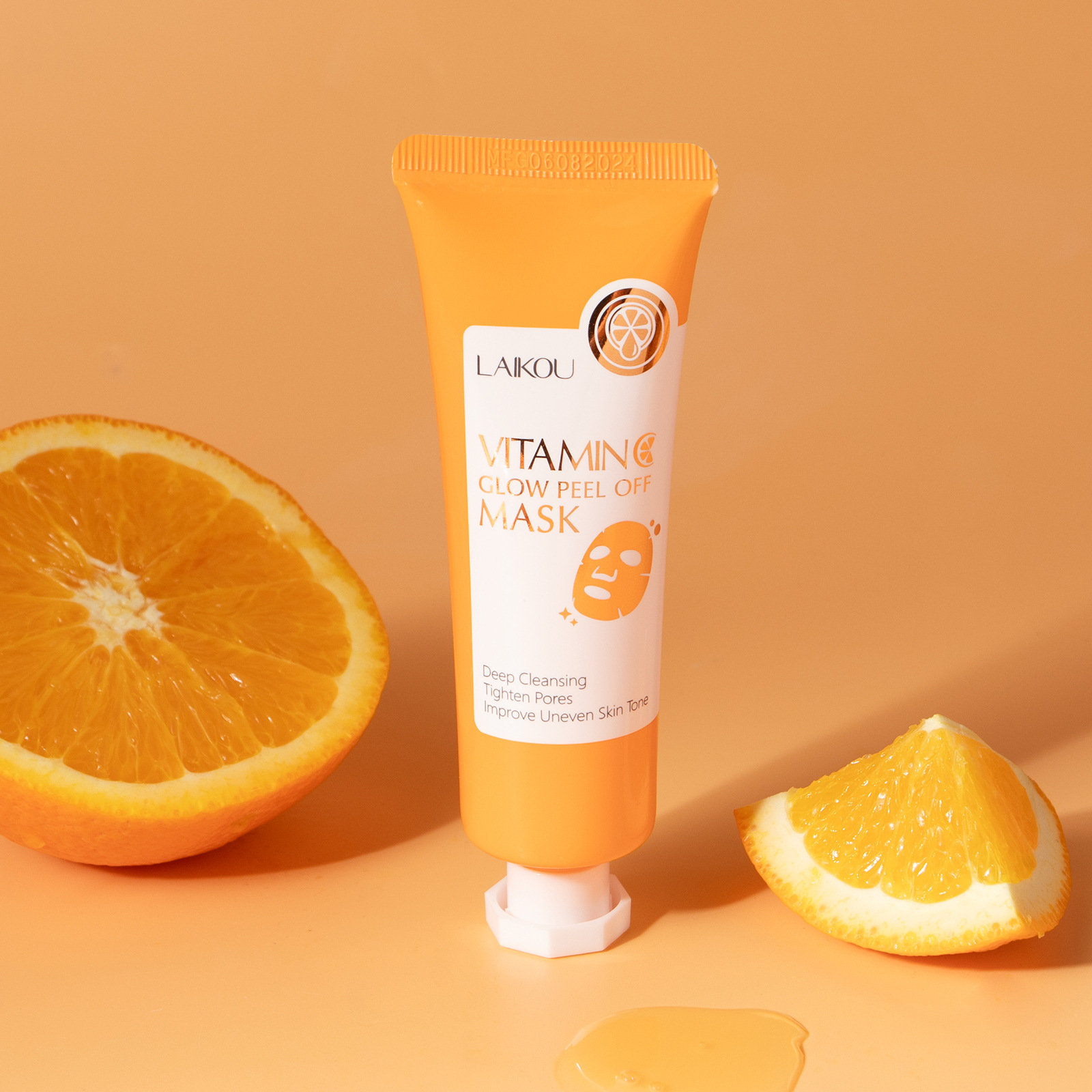 Cross-border LAIKOU Vitamin c peel-off Mask 50g(Tube) for pore cleansing, fda cosmetics manufacturer, in English stock