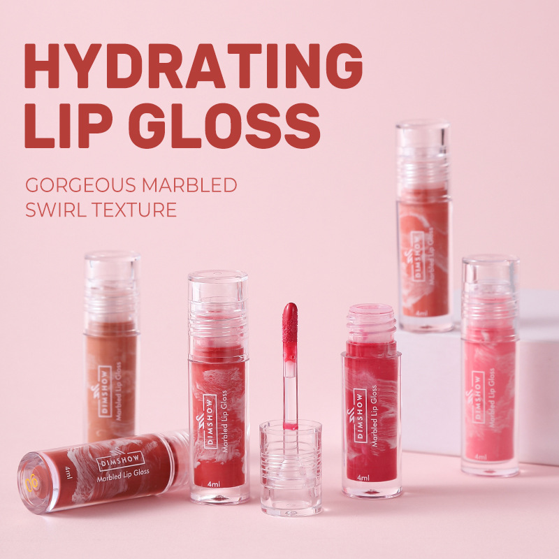 Marble-textured mirror lip gloss, essence lip mask, honey, easy to color lip gloss Specification drawing
