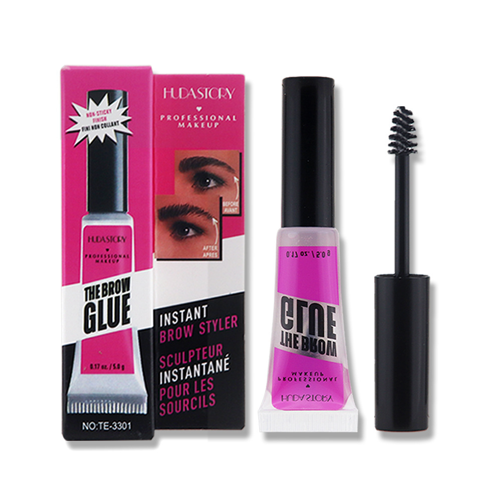huda story Shaping Eyebrow Gel: Transparent water-resistant eyebrow shaping glue, natural, long-lasting and three-dimensional eyebrow gel Item Picture