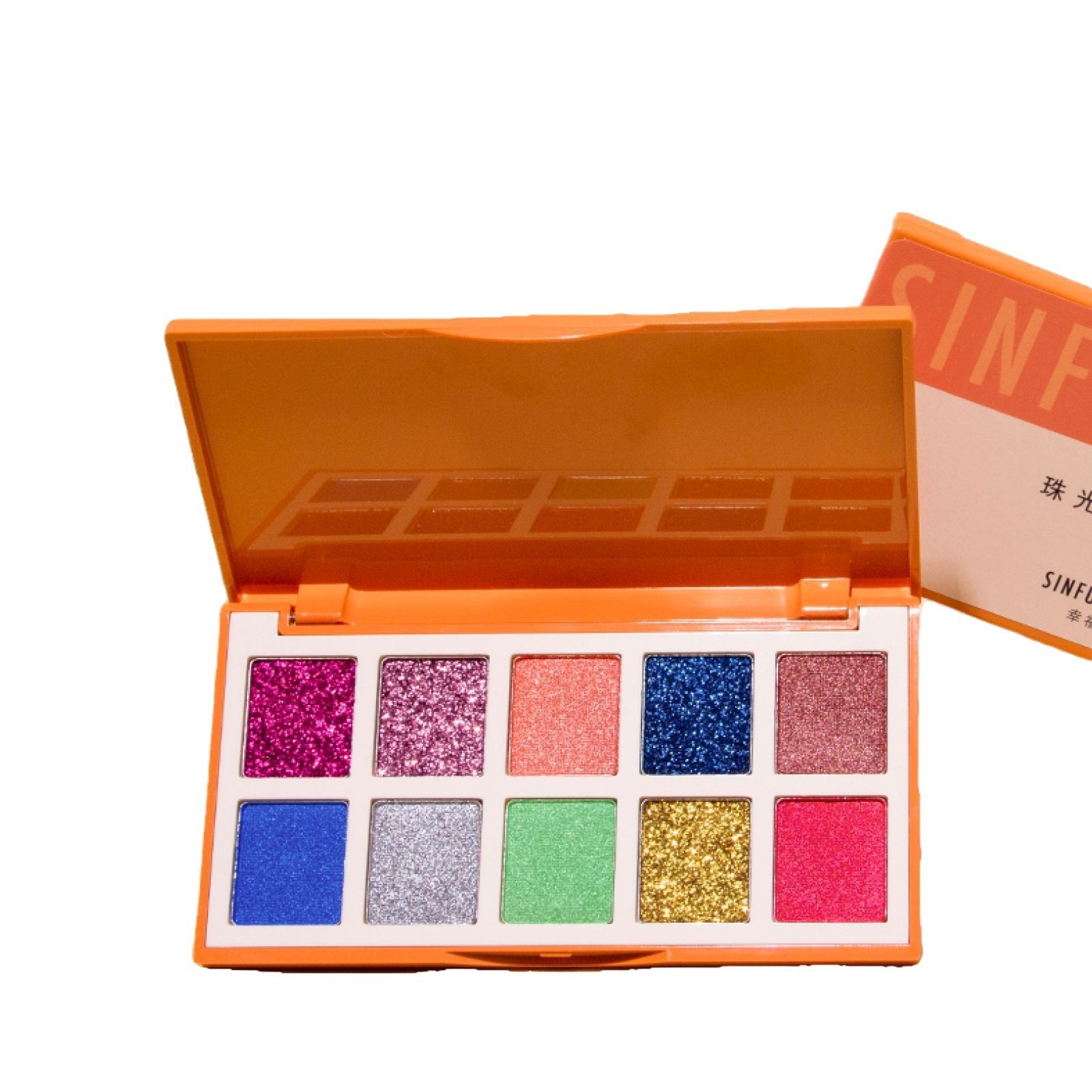 Cross-border export makeup, eyeshadow, fine glitter, stage makeup gel, colorful festival smoky eye makeup, eyeshadow palette cosmetics full figure