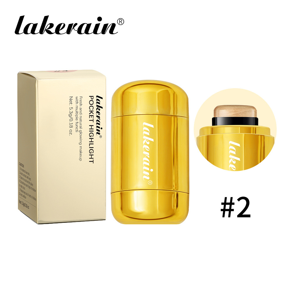 Cross-border lakerain Rotating Highlight Stick Natural three-dimensional facial contouring stick Item Picture