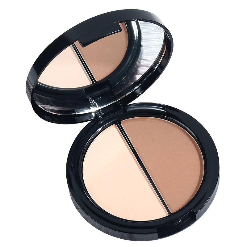 Lingdian Dual-color Contouring Side Profile Powder Nose Shadow Shadow Concealer Setting Matte Brightening Face Highlight Slim Contouring tray Item Picture
