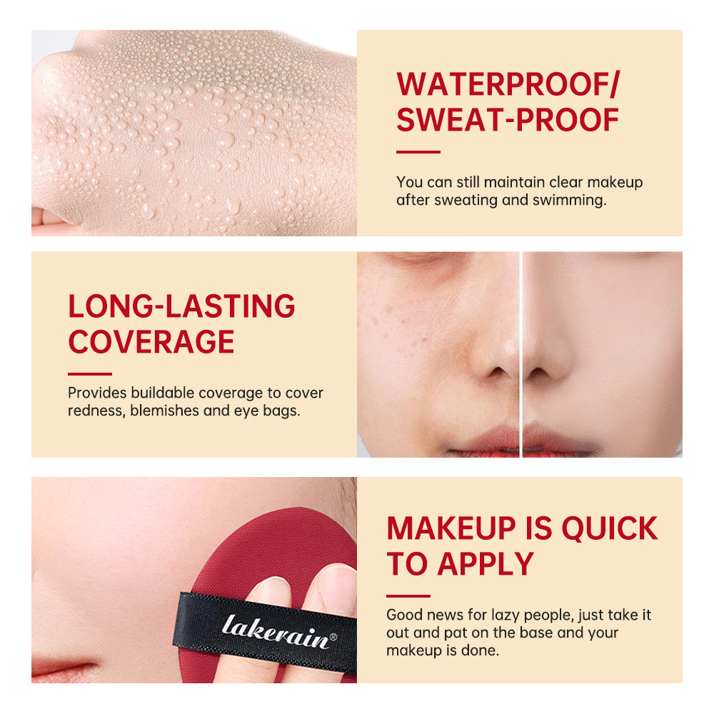 lakerain Red Shell Cushion Foundation Specification drawing